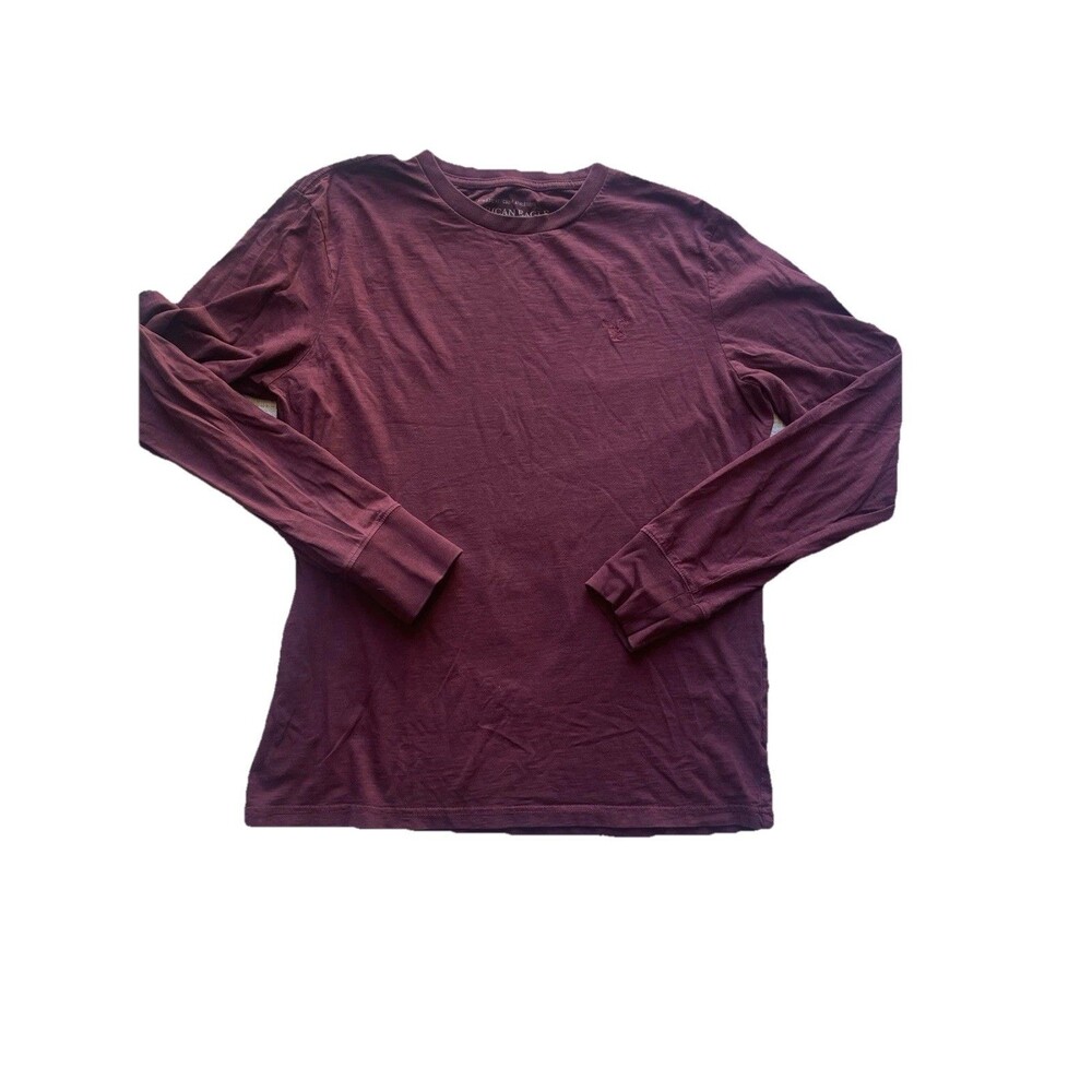American Eagle shirt Women’s Sz M Burgundy long sleeve
